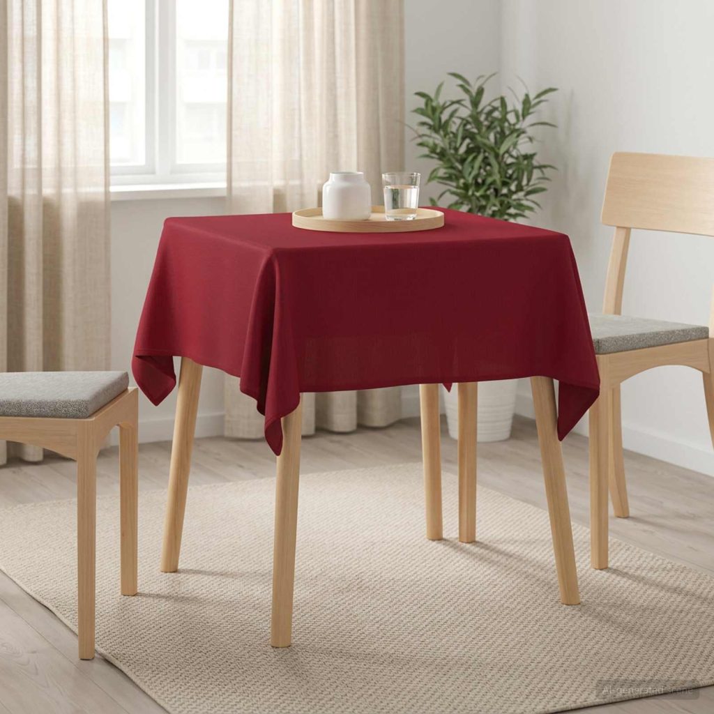 Pöydän Liina 5 kpl Neliö Viininpunainen 90 x 90 cm