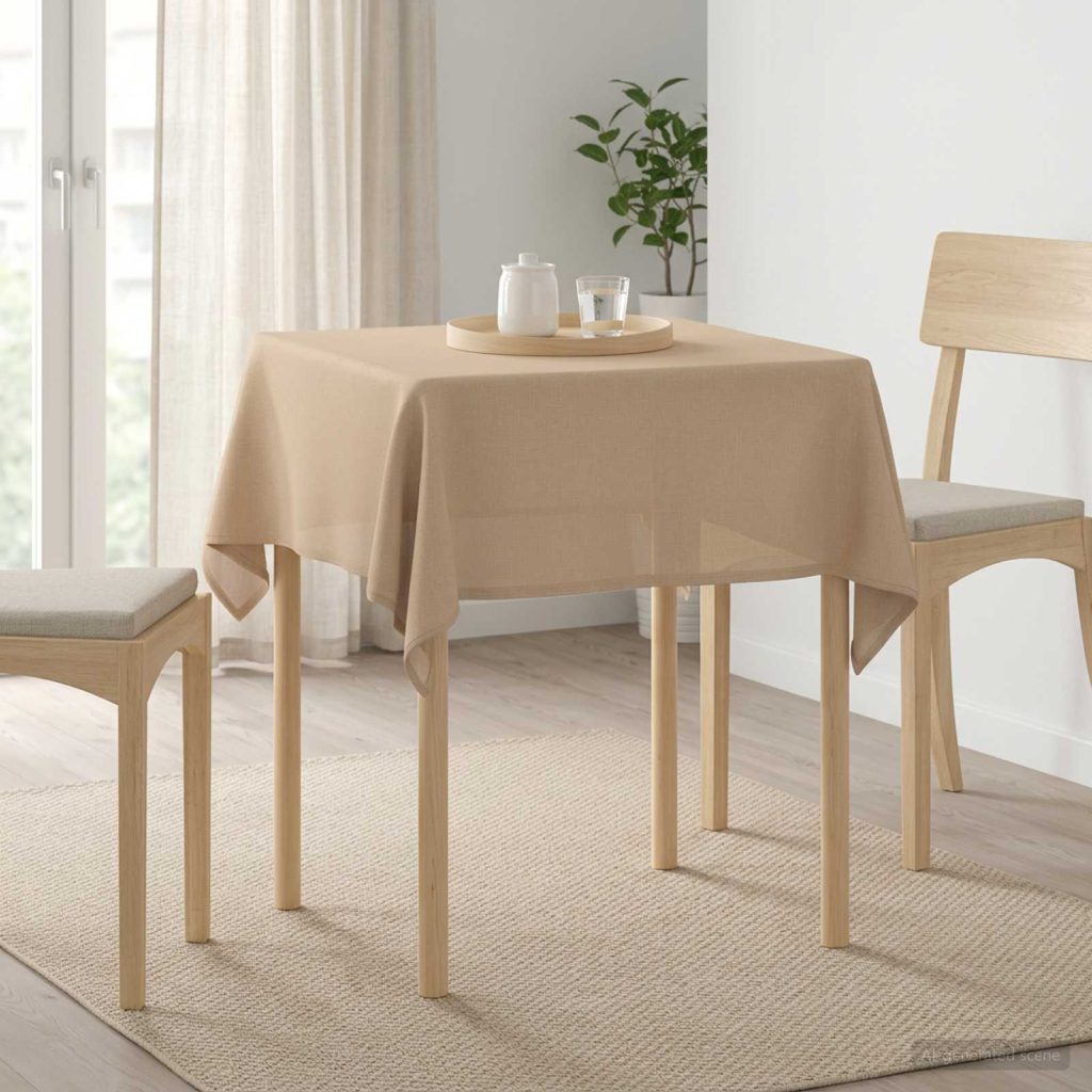 Pöydän Liina 5 kpl Suorakaide Beige 140 x 140 cm