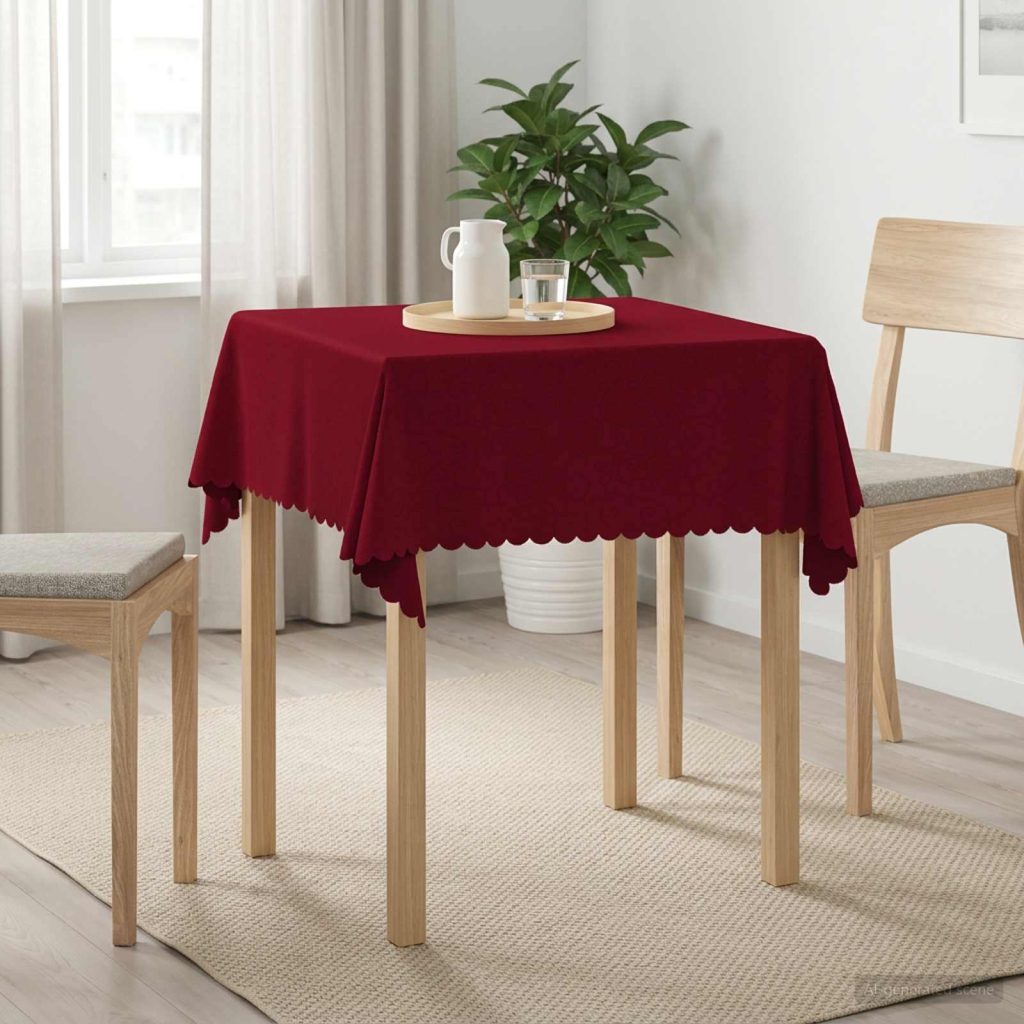 Pöydän Liina 5 kpl Neliö Viininpunainen 90 x 90 cm