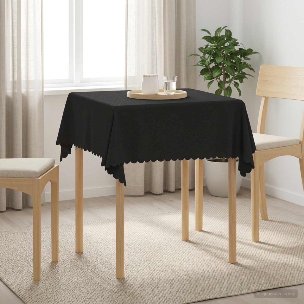 Pöydän Liina 5 kpl Suorakaide Tummanharmaa 140 x 140 cm