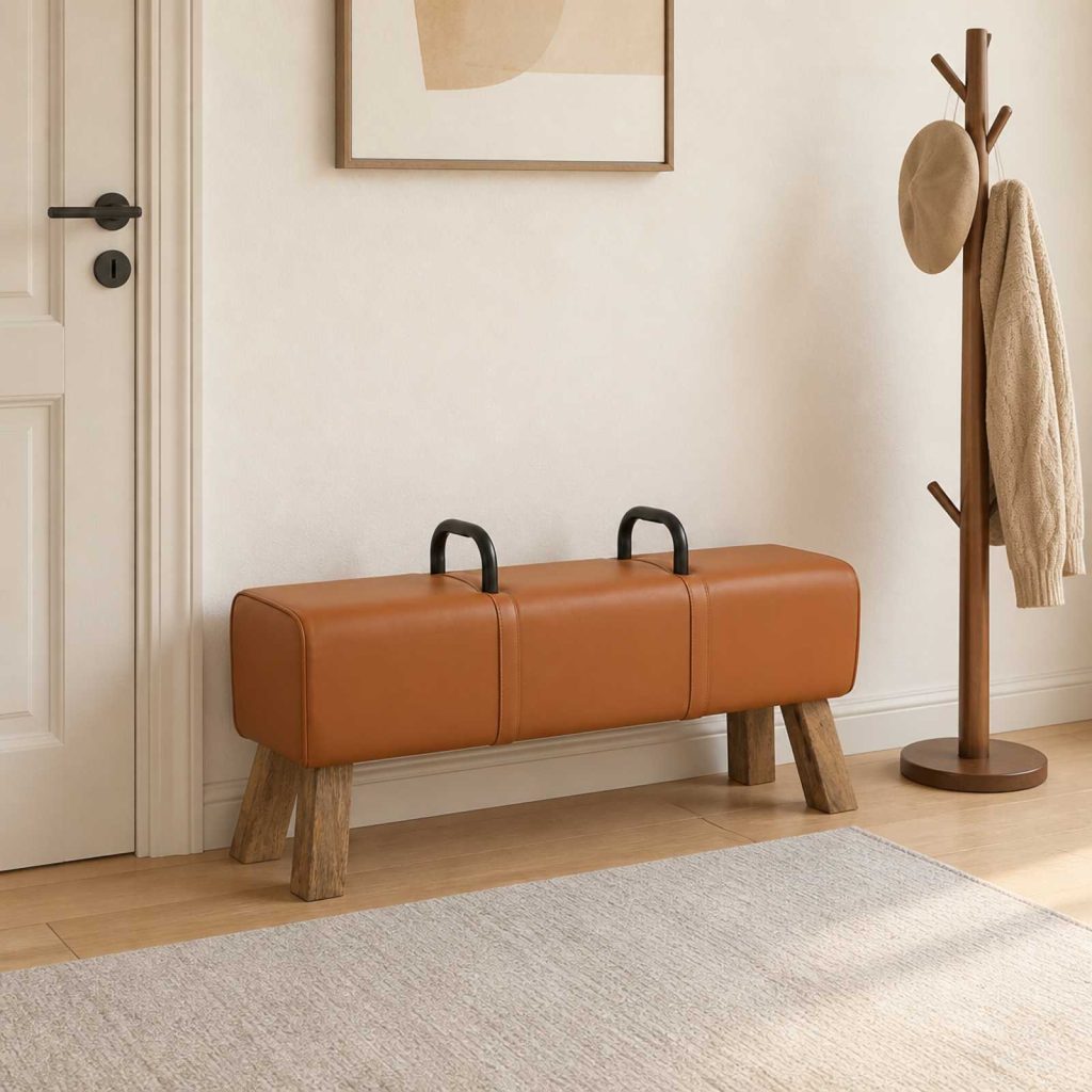 Penkki Ruskea 110 x 30 x 45 cm Aitoa Nahkaa