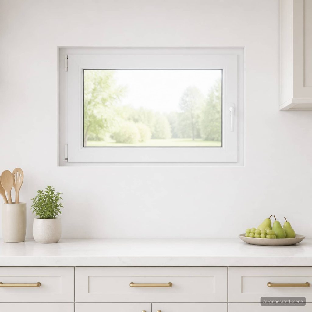 Kellari-ikkuna RISOR 95 x 50 cm PVC ja kirkas tavallinen lasi
