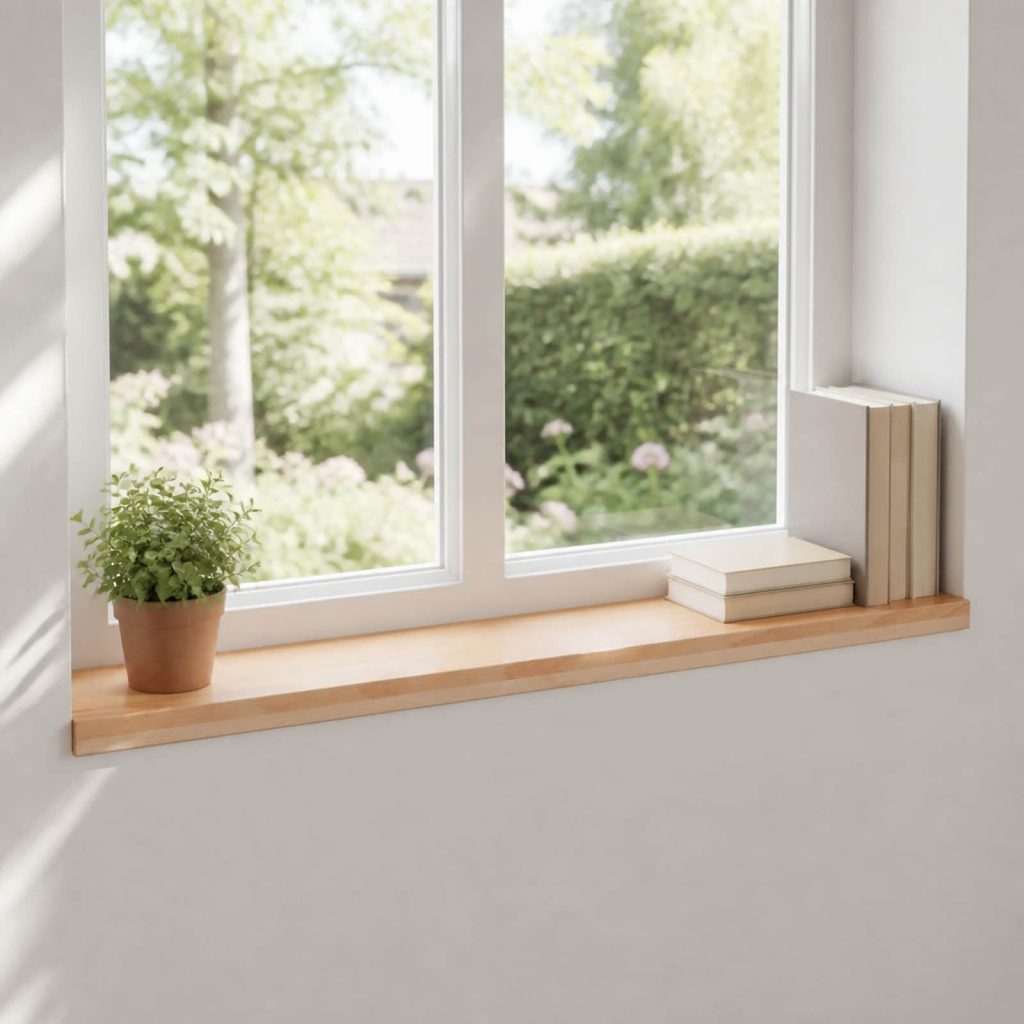 Ikkunalautaset 2 kpl Luonnollinen 100 x 20 x 2 cm