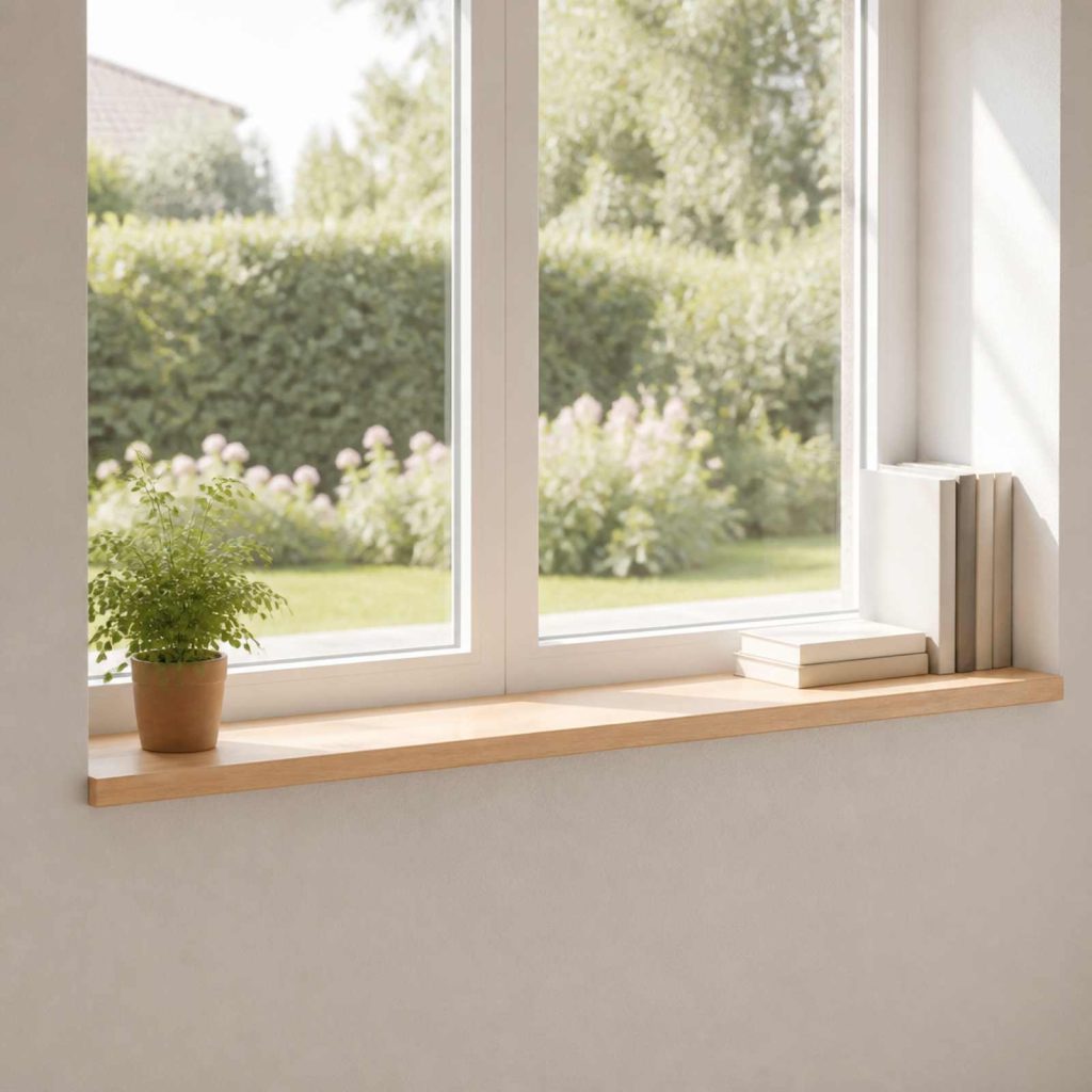 Ikkunalautaset 2 kpl Luonnollinen 120 x 20 x 2 cm