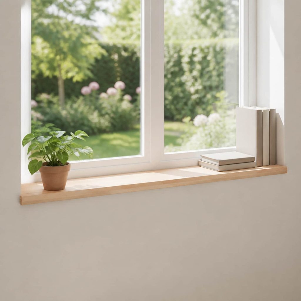 Ikkunalautaset 2 kpl Luonnollinen 140 x 30 x 2 cm