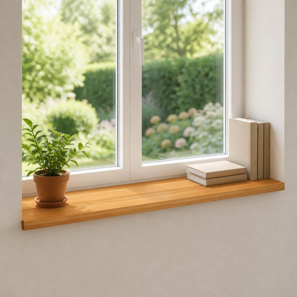 Ikkunalautaset 2 kpl Vaaleanruskea 90 x 40 x 2 cm