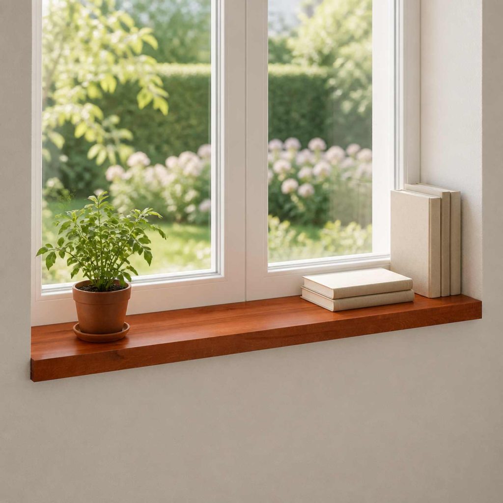 Ikkunalautaset 2 kpl Ruskea 90 x 25 x 2 cm Kiinteä pyökki