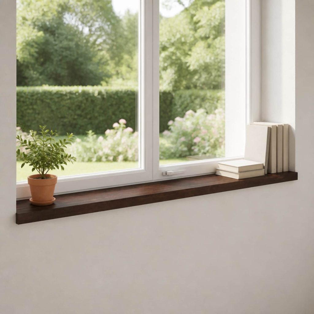 Ikkunalautaset 2 kpl Tumma ruskea 110 x 15 x 2 cm