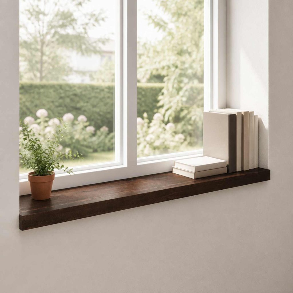Ikkunalautaset 2 kpl Tumma ruskea 100 x 25 x 2 cm
