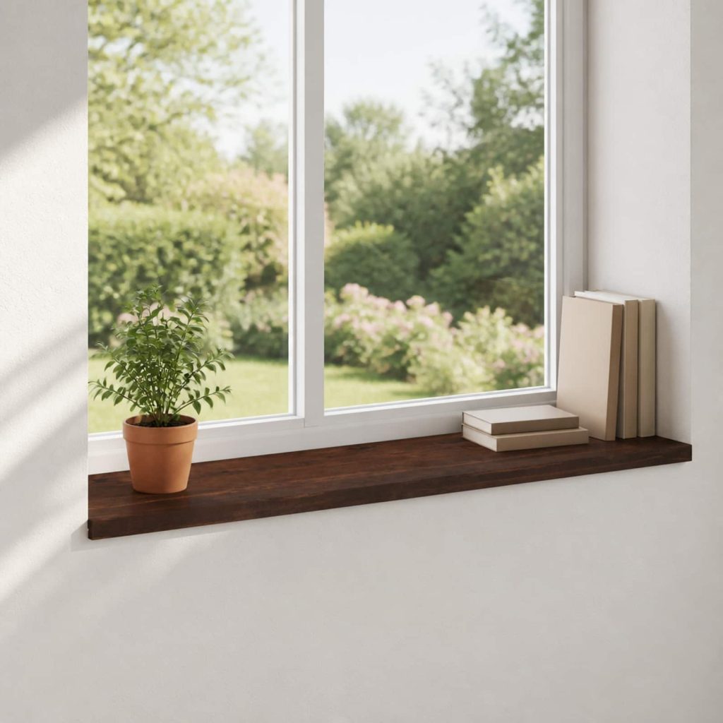 Ikkunalautaset 2 kpl Tumma ruskea 140 x 40 x 2 cm