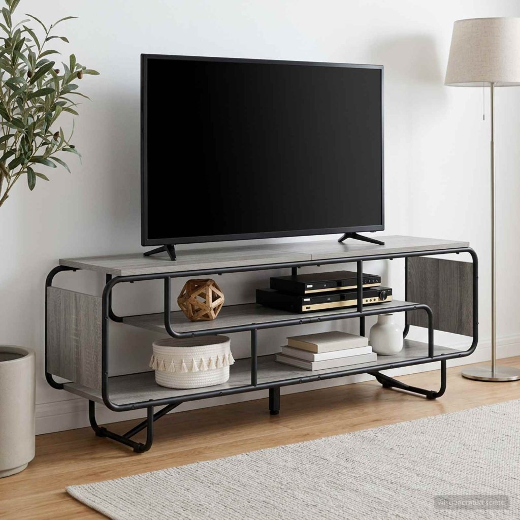 TV-teline 140 x 36 x 45 cm Harmaa Sonoma Tekninen puu