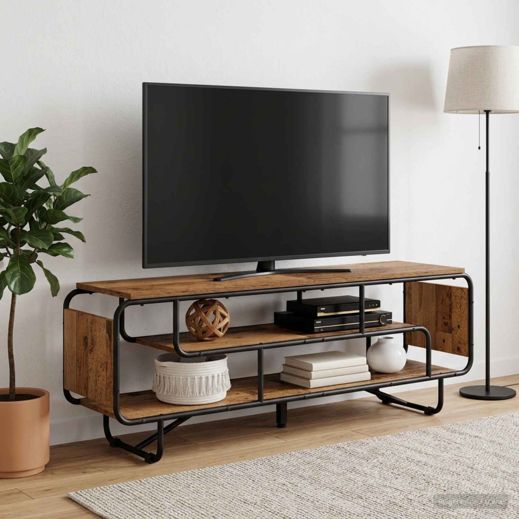 TV-teline 140 x 36 x 45 cm Vanha puu Tekninen puu