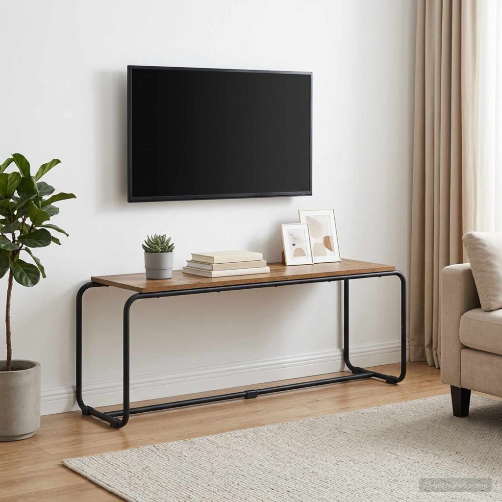 TV-teline 113.5 x 35.5 x 42 cm Vanha puu Tekninen puu