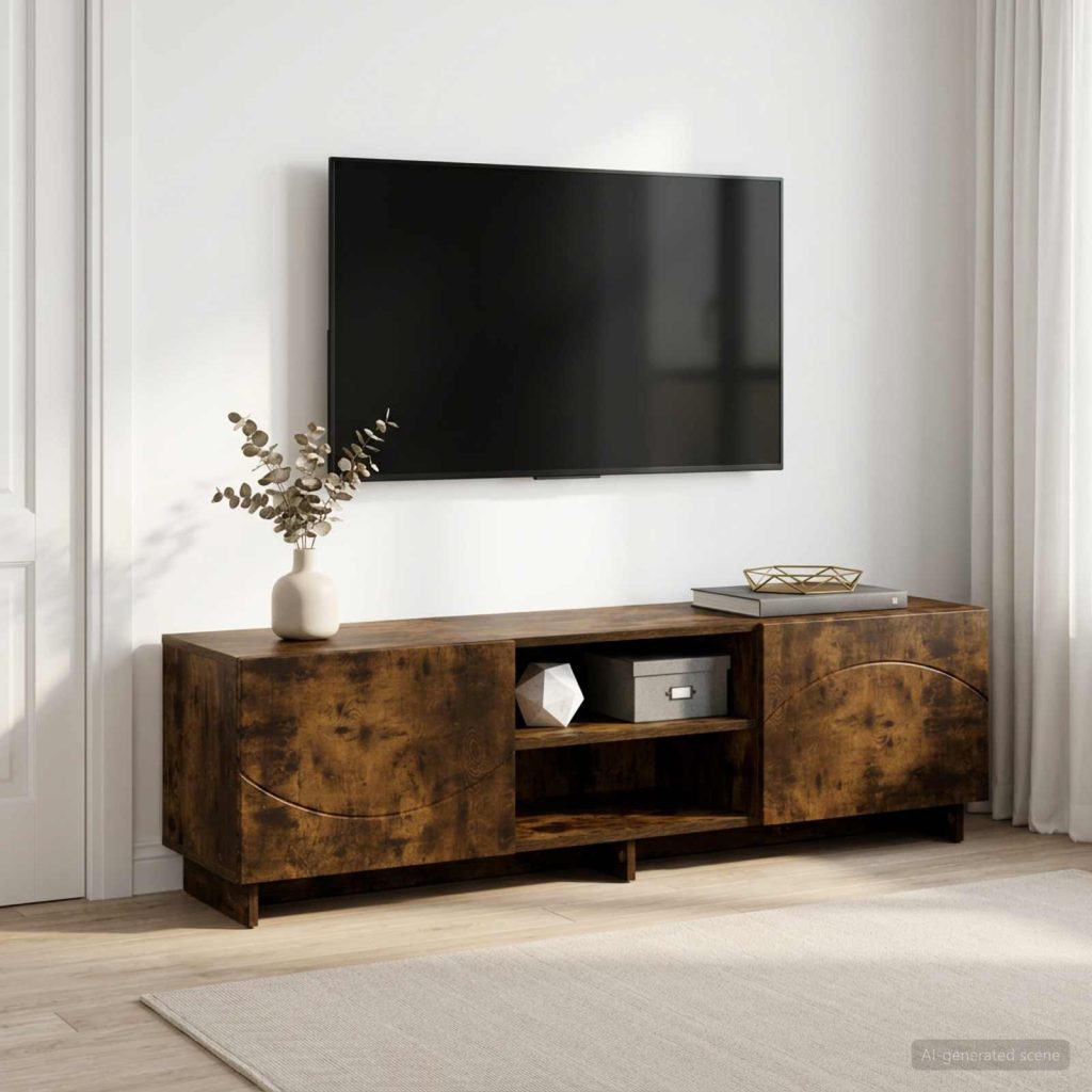 TV-teline 140 x 34,5 x 40 cm Savutammi Tekninen puu