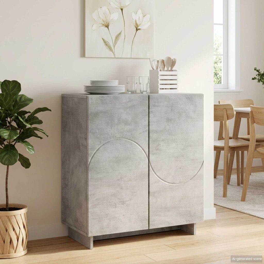 Senkki Betoninharmaa 67 x 34,5 x 75 cm Tekninen puu