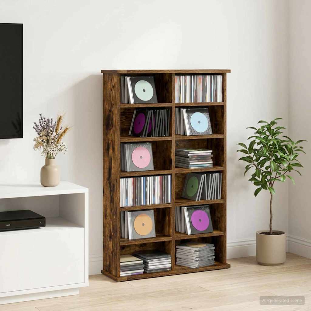 CD-kaappi Savutammi 60 x 17 x 92 cm Tekninen puu