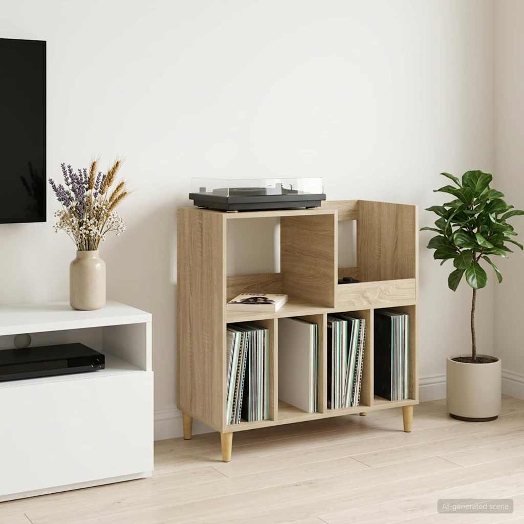 Vinyylisoittimen teline Sonoma-tammi 82 x 39,5 x 82,5 cm
