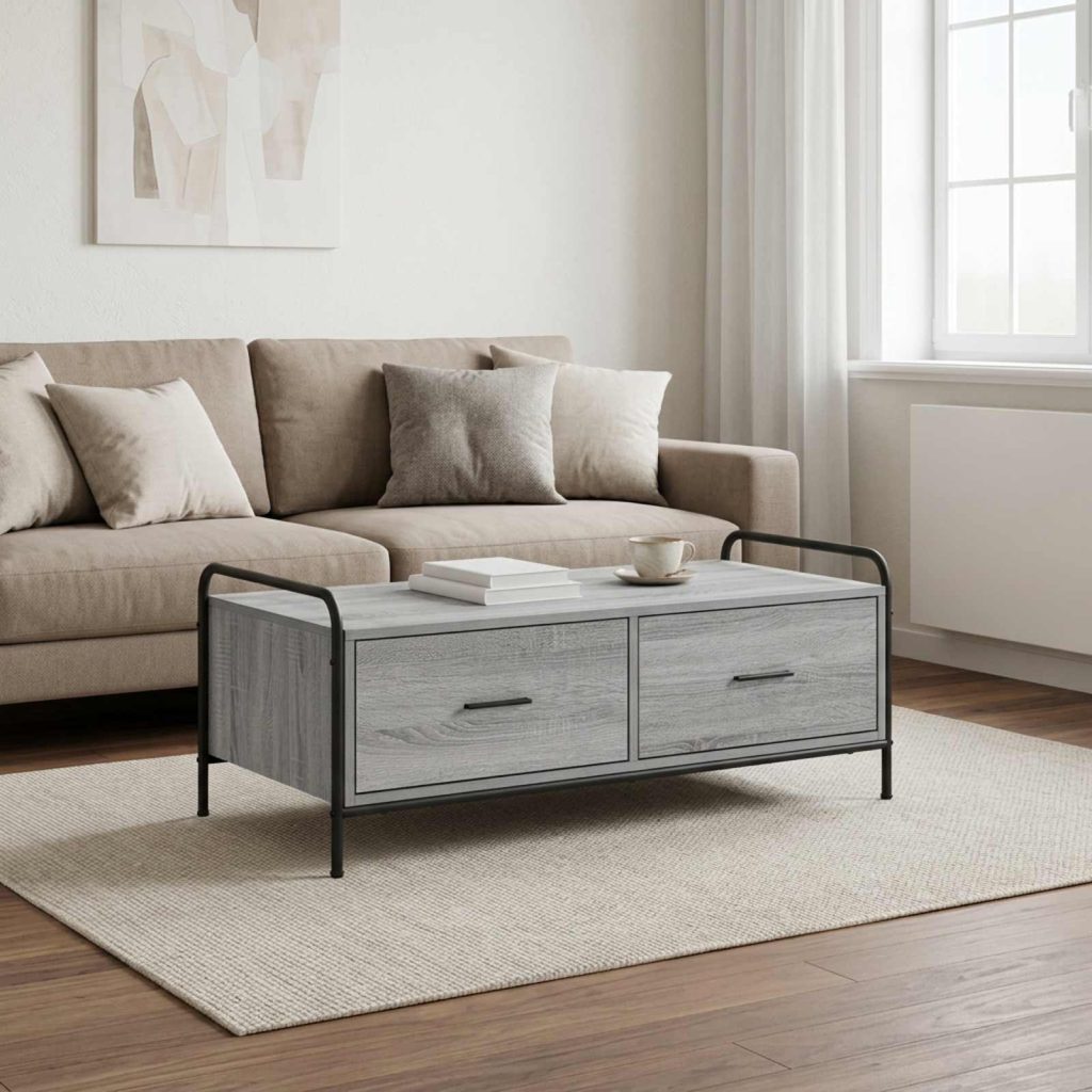 Sohvapöytä Harmaa Sonoma 99,5 x 49 x 41 cm Tekninen puu