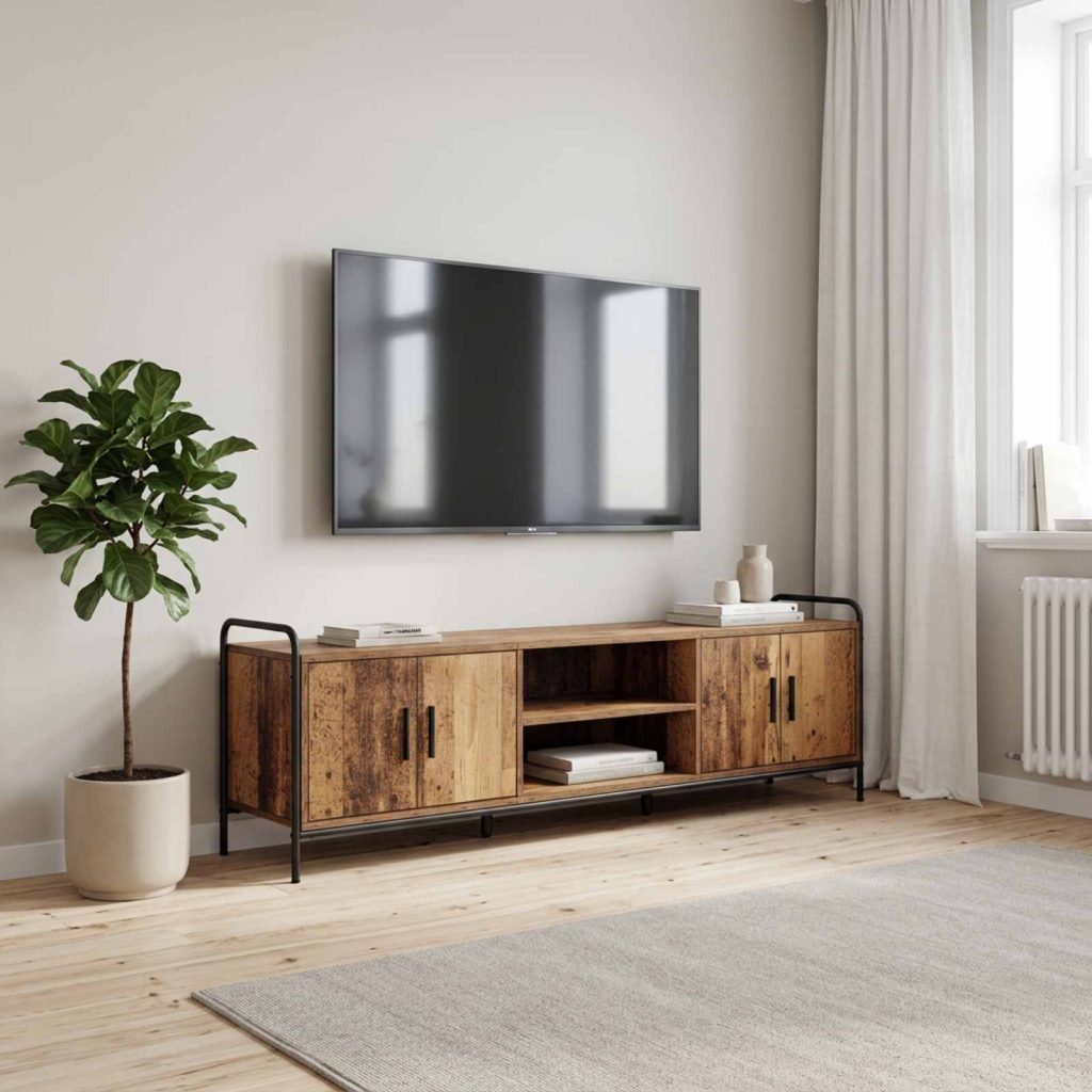 TV-kaappi 167,5 x 33 x 50 cm Vanha puu Tekninen puu