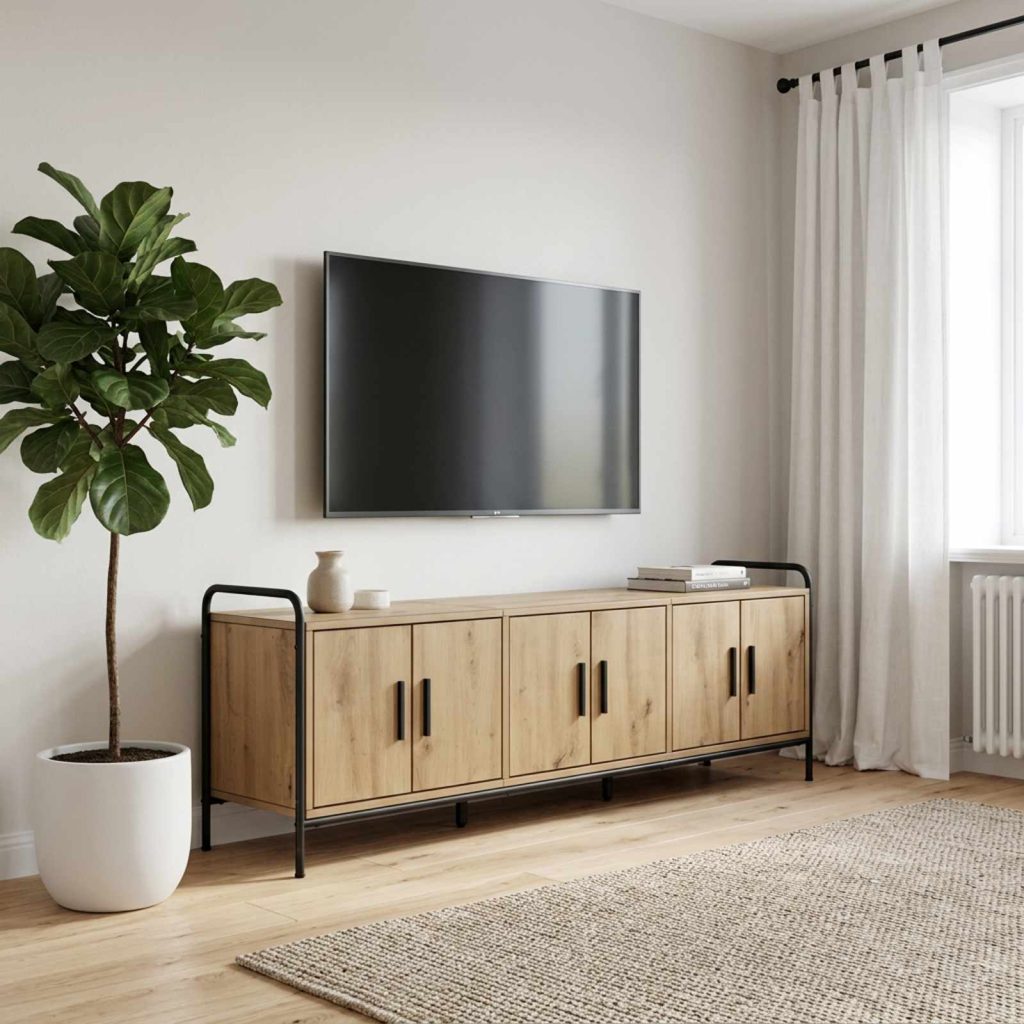 TV-kaappi 146 x 33 x 50 cm Artisaanitammi Tekninen puu