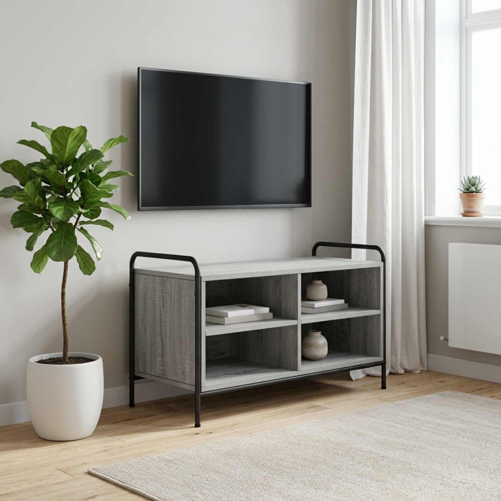 TV-kaappi 140 x 39,5 x 50 cm Harmaa Sonoma Tekninen puu
