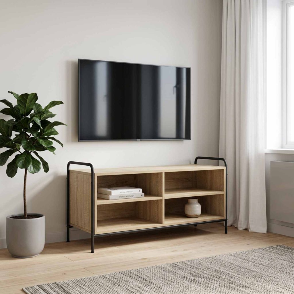 TV-kaappi 140 x 39,5 x 50 cm Sonoma-tammi Tekninen puu