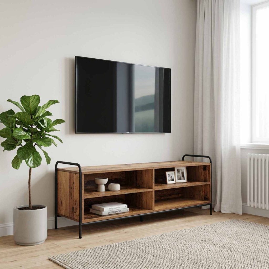 TV-kaappi 140 x 39,5 x 50 cm Vanha puu Tekninen puu