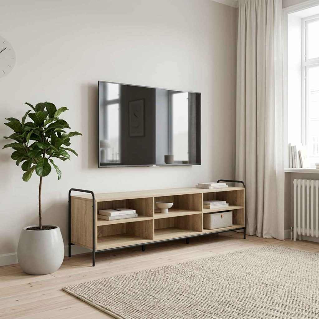 TV-kaappi 140 x 39,5 x 50 cm Sonoma-tammi Tekninen puu