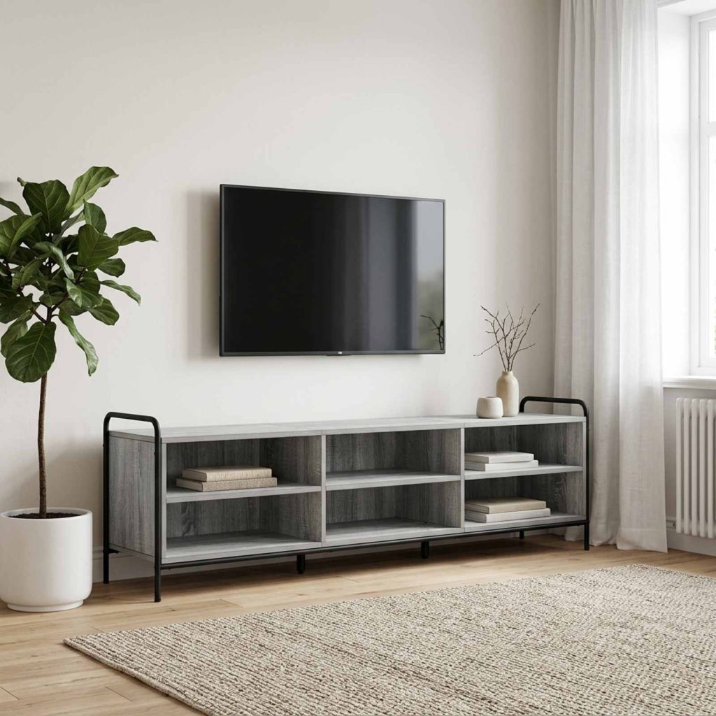 TV-kaappi 140 x 39,5 x 50 cm Harmaa Sonoma Tekninen puu