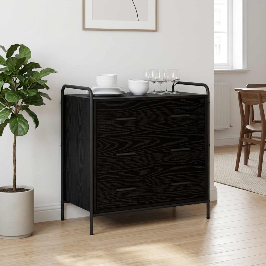 Laatikkokaappi Musta tammi 70 x 39,5 x 71 cm Tekninen puu