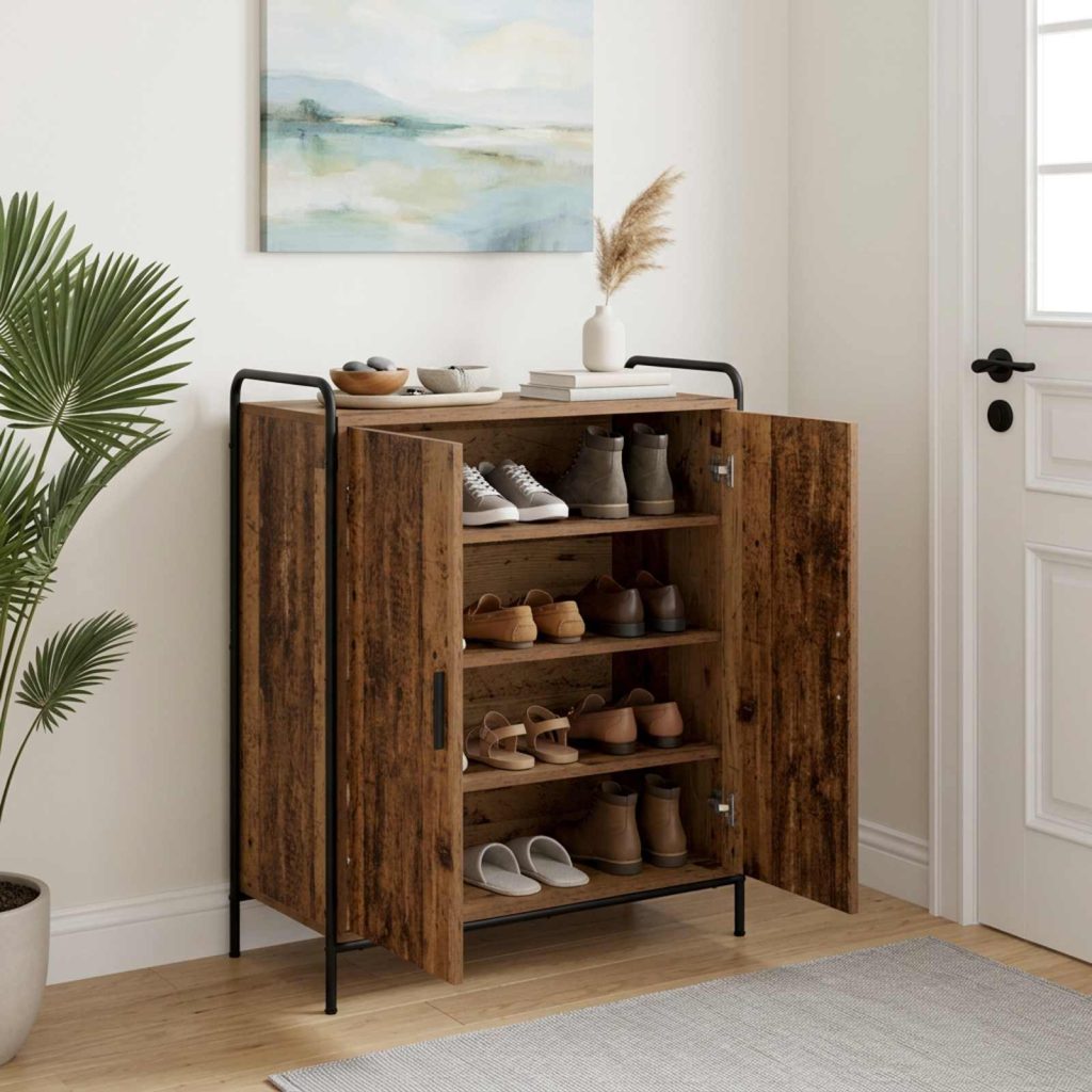 Kenkäkaappi 76 x 36,5 x 93 cm Tekninen puu Vanha puu