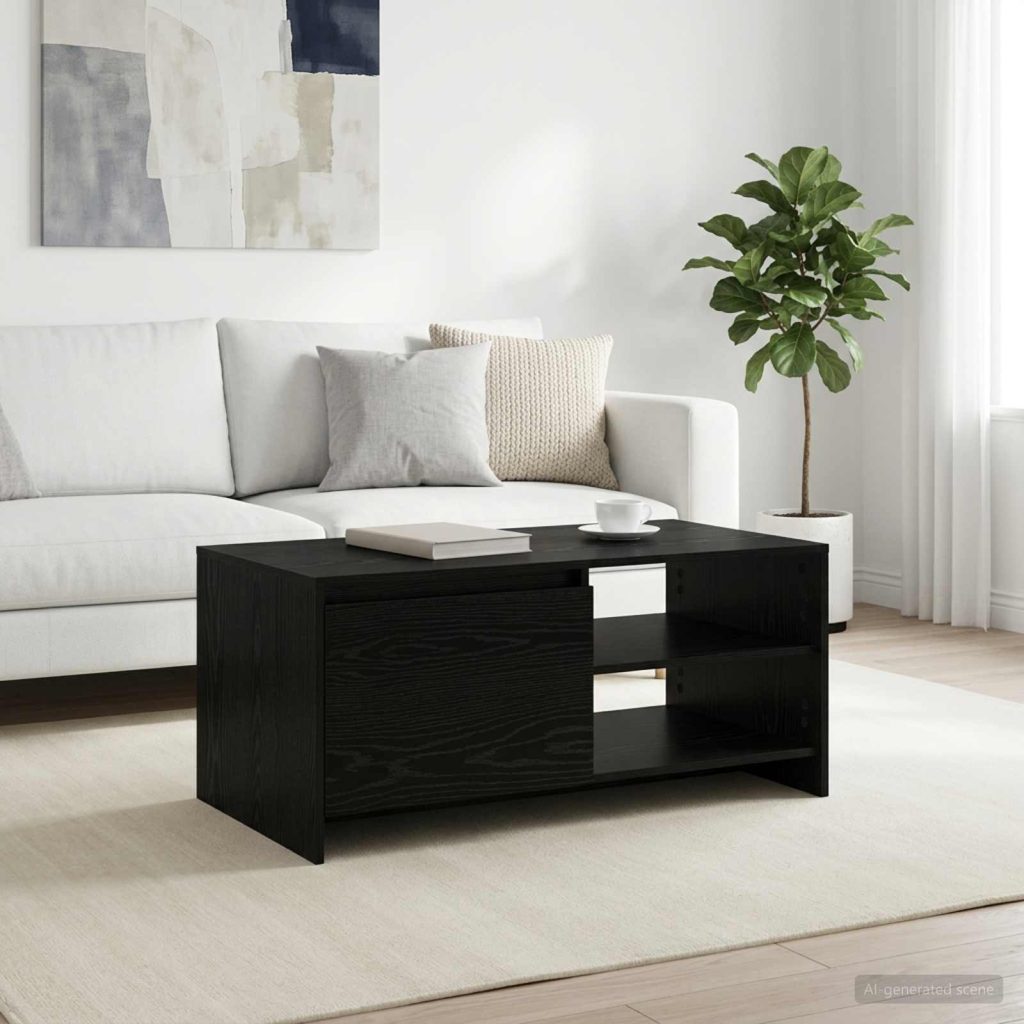 Sohvapöytä Musta tammi 102 x 50 x 45 cm Tekninen puu
