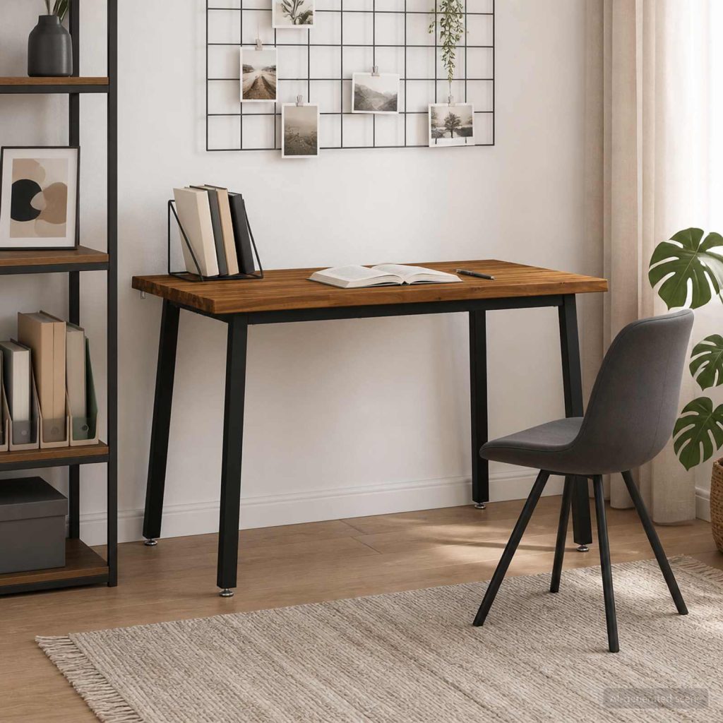 120 x 80 x 75 cm Tiheä akasiapuu Luonnollinen ja musta