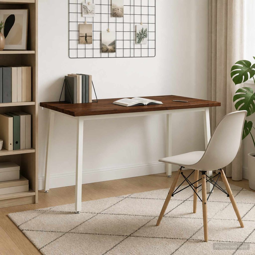 140 x 80 x 75 cm Tiheä akasiapuu Tumma ruskea ja valkoinen