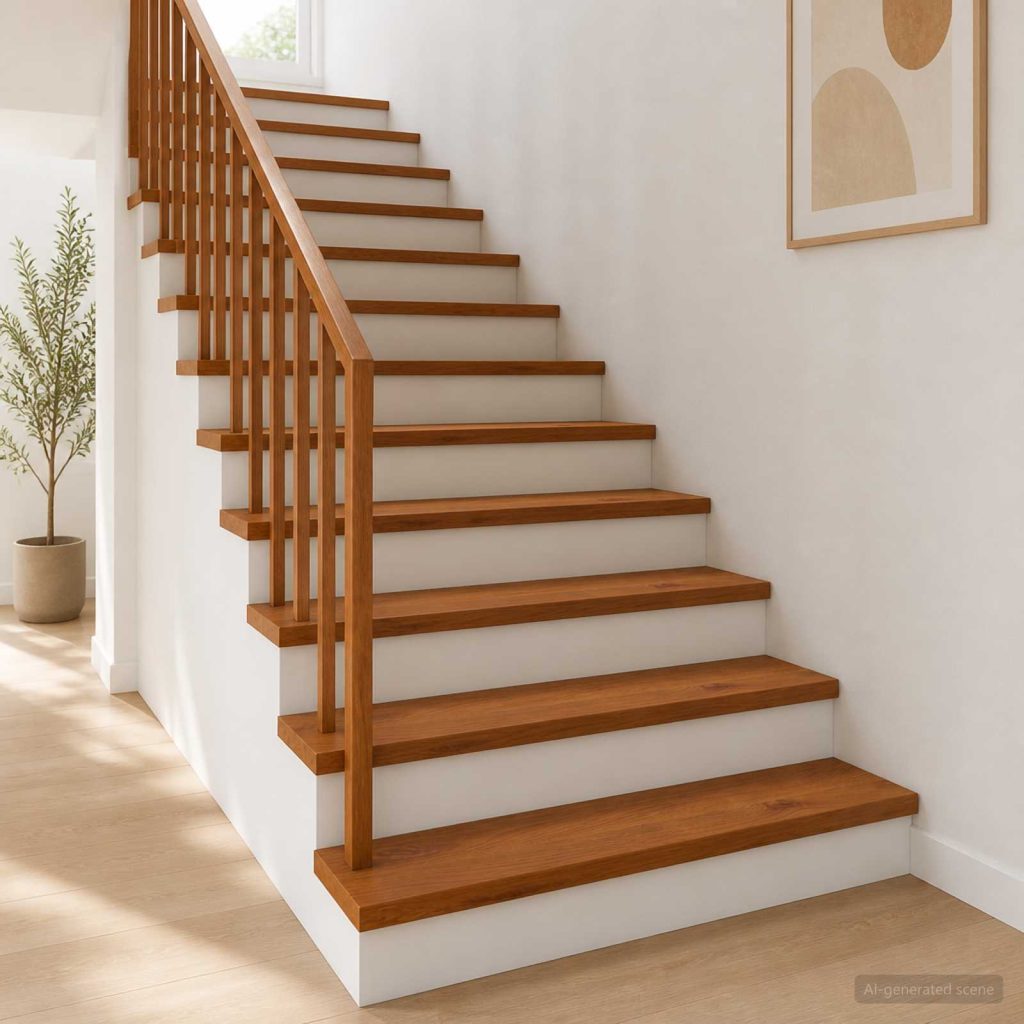 Portaan askelma 4 kpl 70 x 30 x 2 cm Ruskea Mäntypuu