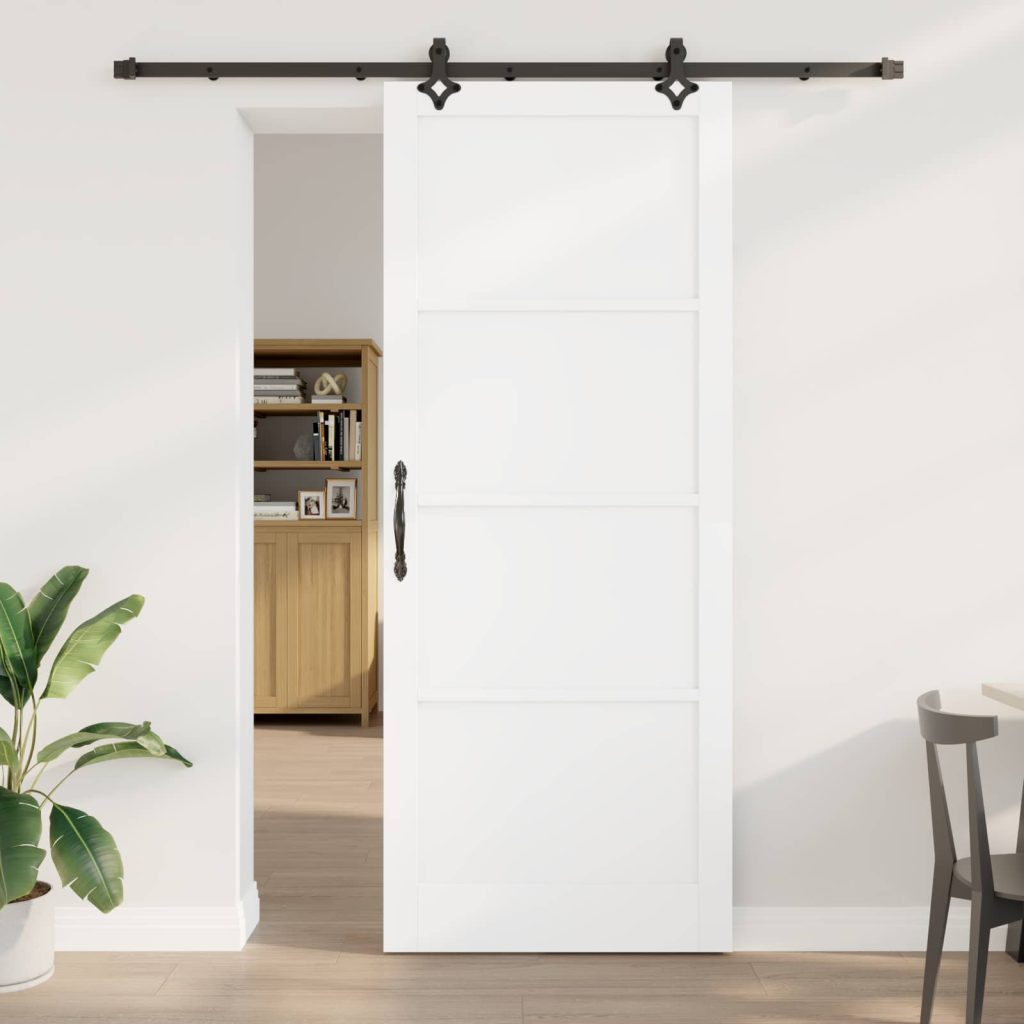Liukuovi ORKDAL 93 x 232 cm Tekninen puu Valkoinen ja musta