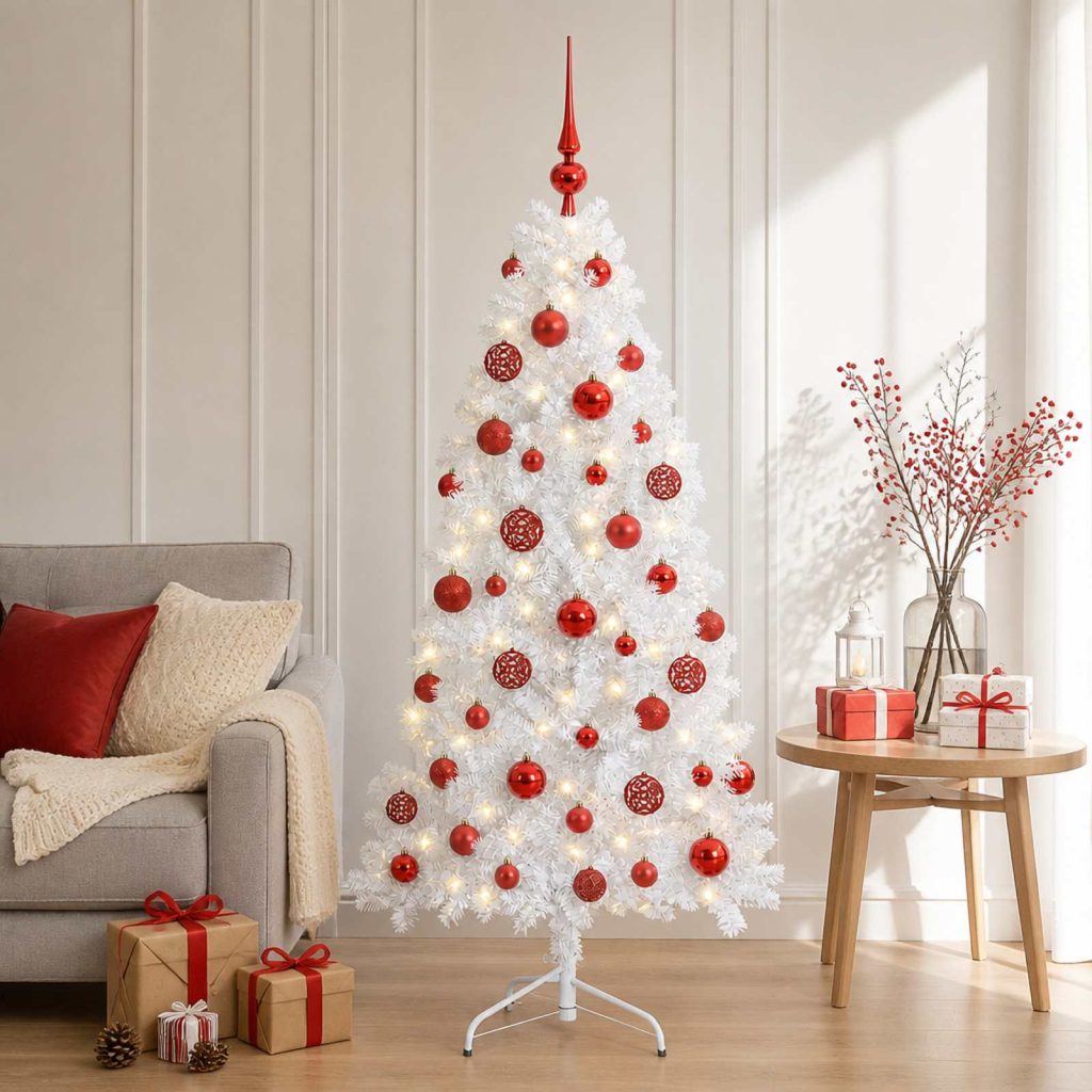 Salkomallinen tekoinen joulukuusi 120 cm 150 LEDiä