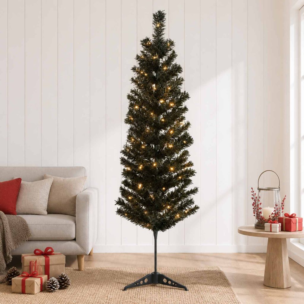 Tekopaksu joulupuu 120 cm 150 LEDiä Lämpimän Valkoinen