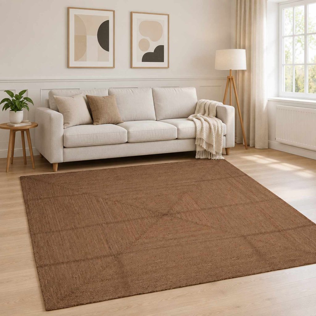 Alue Matto Harmaa 240 x 240 cm Juutti