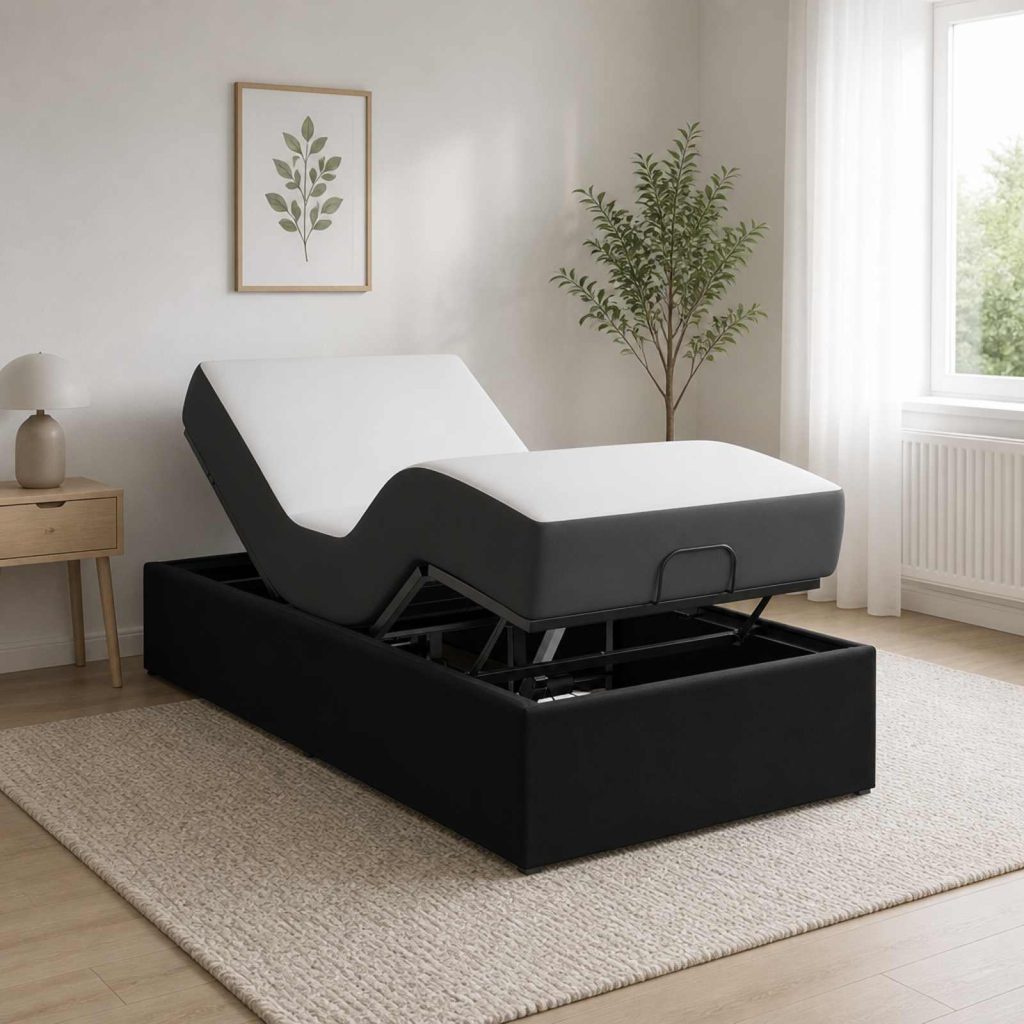 Sähkösäätöinen sänky runko Musta 200 x 70 x 33,5 cm Teräs