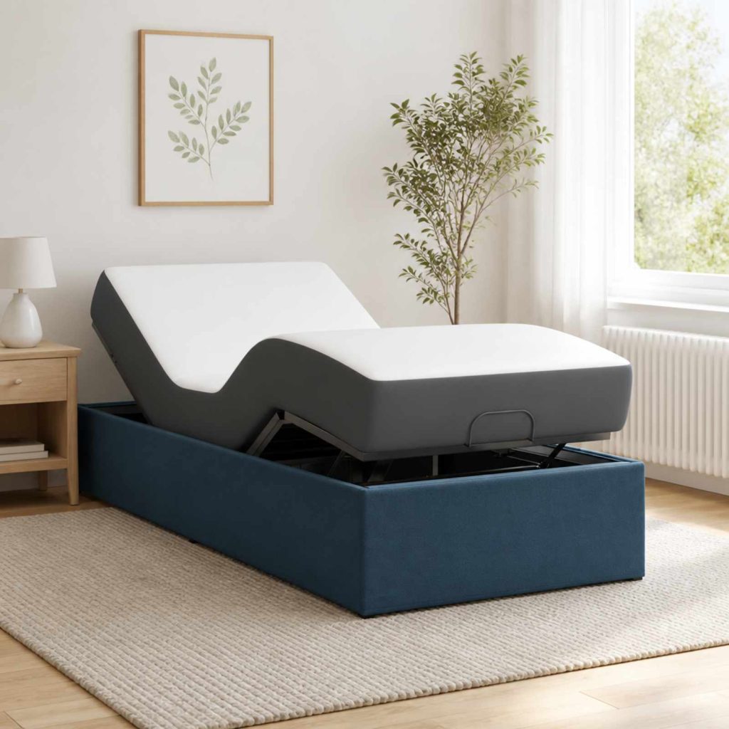 Sähkösäätöinen sänky runko Sininen 200 x 90 x 33,5 cm Teräs