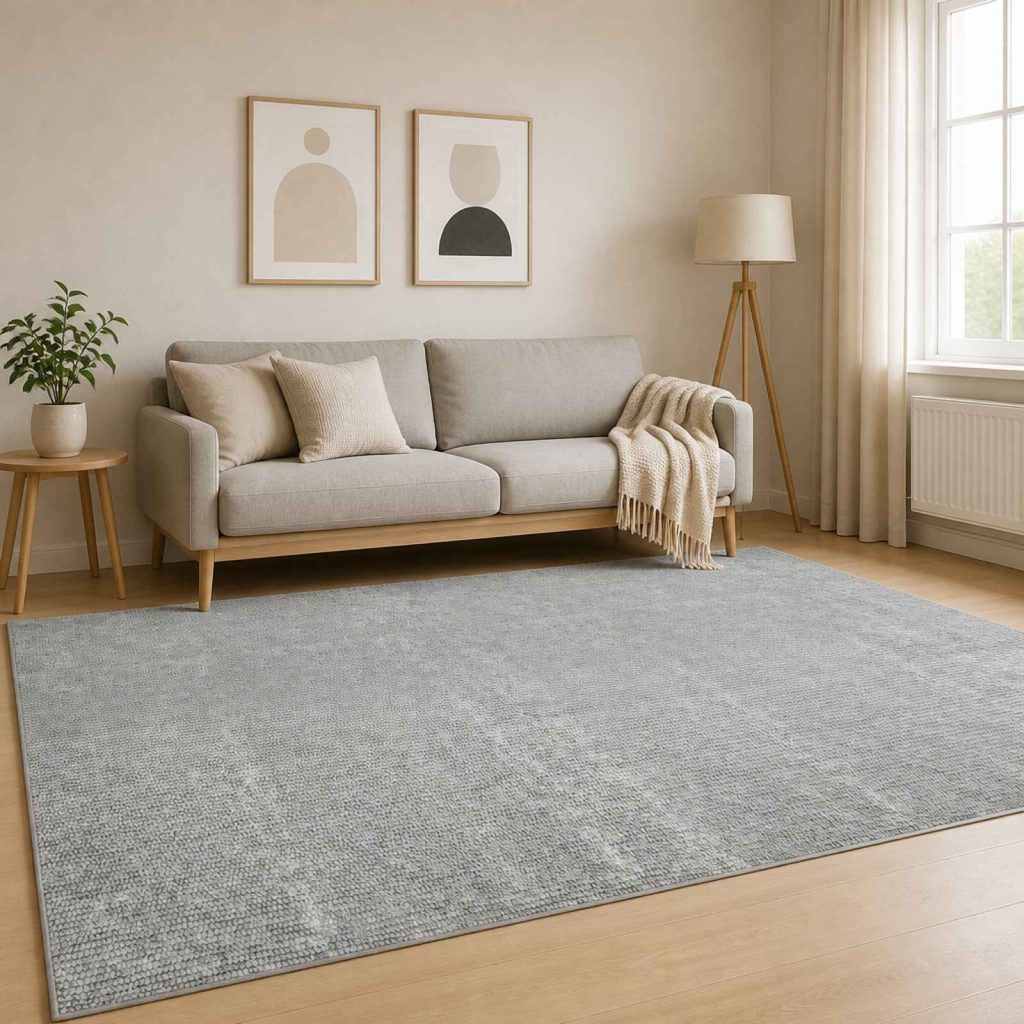Matto Harmaa 190 x 300 cm 100% polyesteri 3 mm Käytettävää