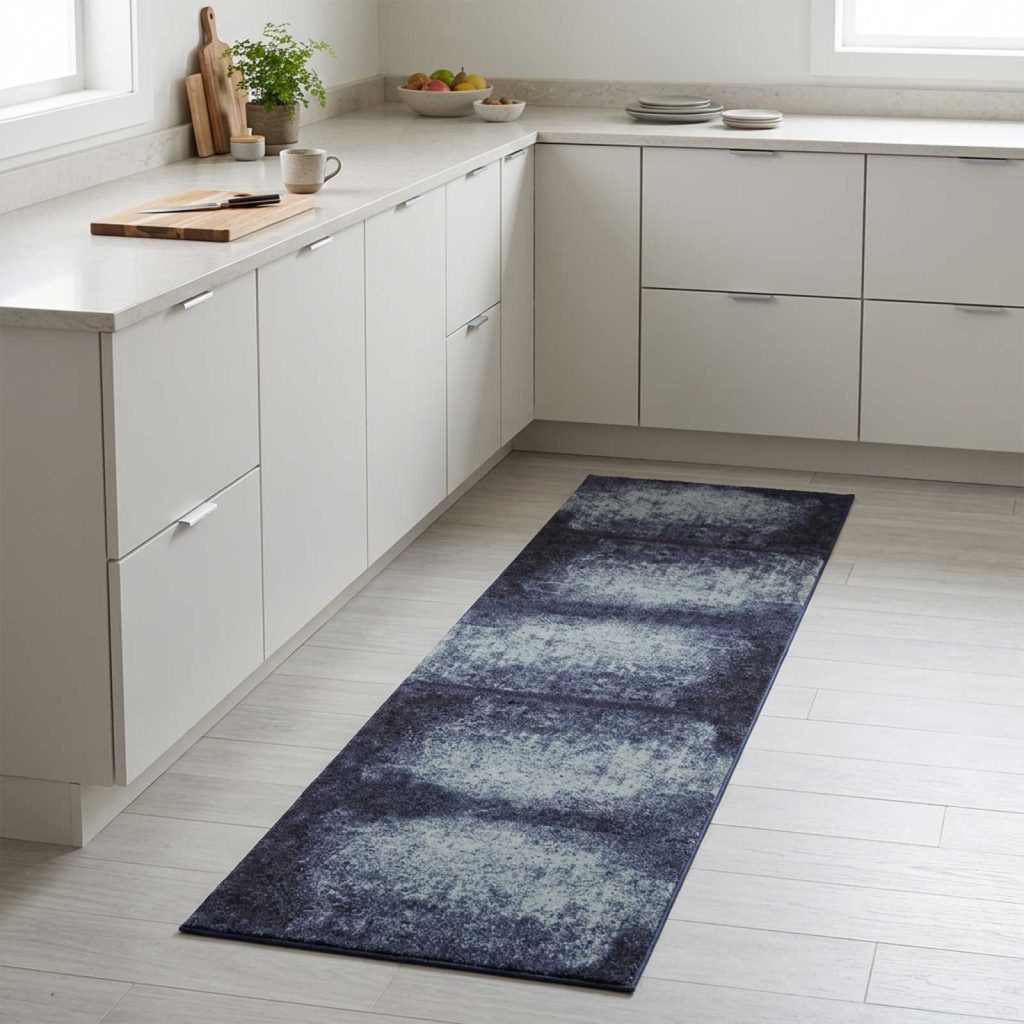 Keittiömatto Sininen suoja 300 x 60 cm 100% polyamidi