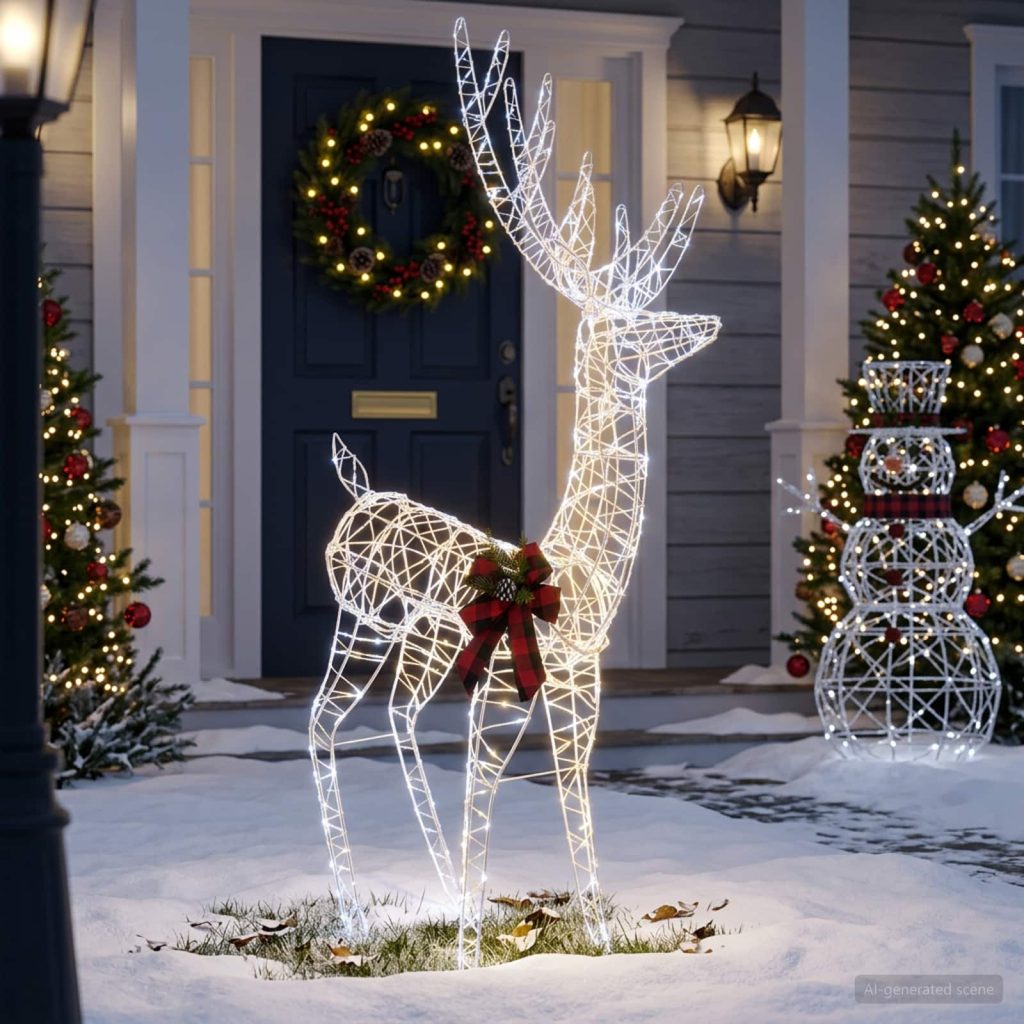 3D jouluporo LOVIISA 560 LEDiä Kylmä valkoinen 96 x 40 x 180 cm