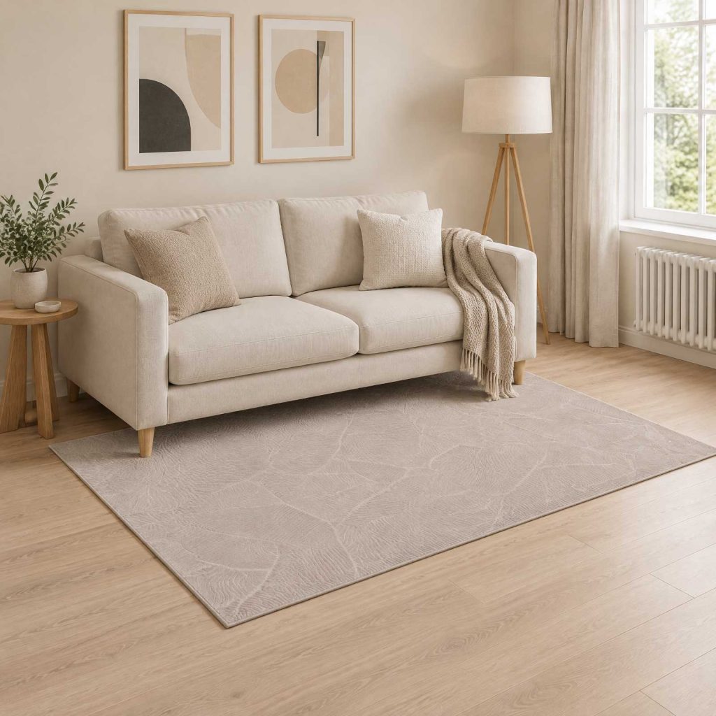 Matto IZA Beige 120 x 170 cm 100% polyesteri Lyhyt nukka