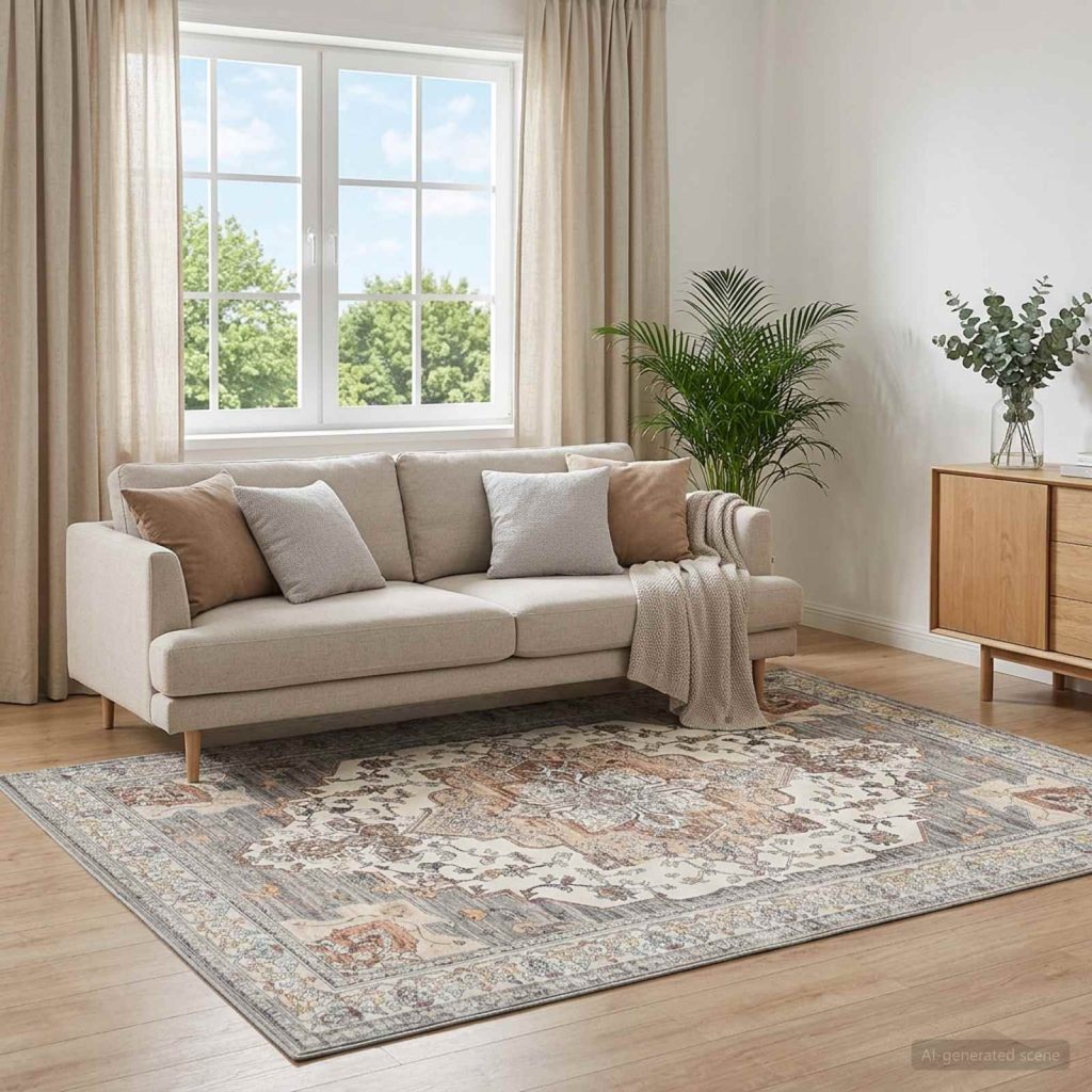 Matto ORIZ Ruskea 160 x 160 cm 100% polyesteri