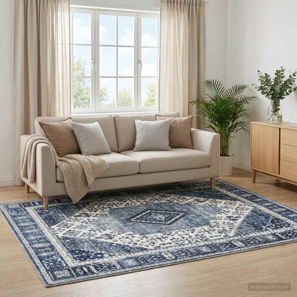 Matto ORIZ Tumma Sininen 140 x 200 cm 100% polyesteri