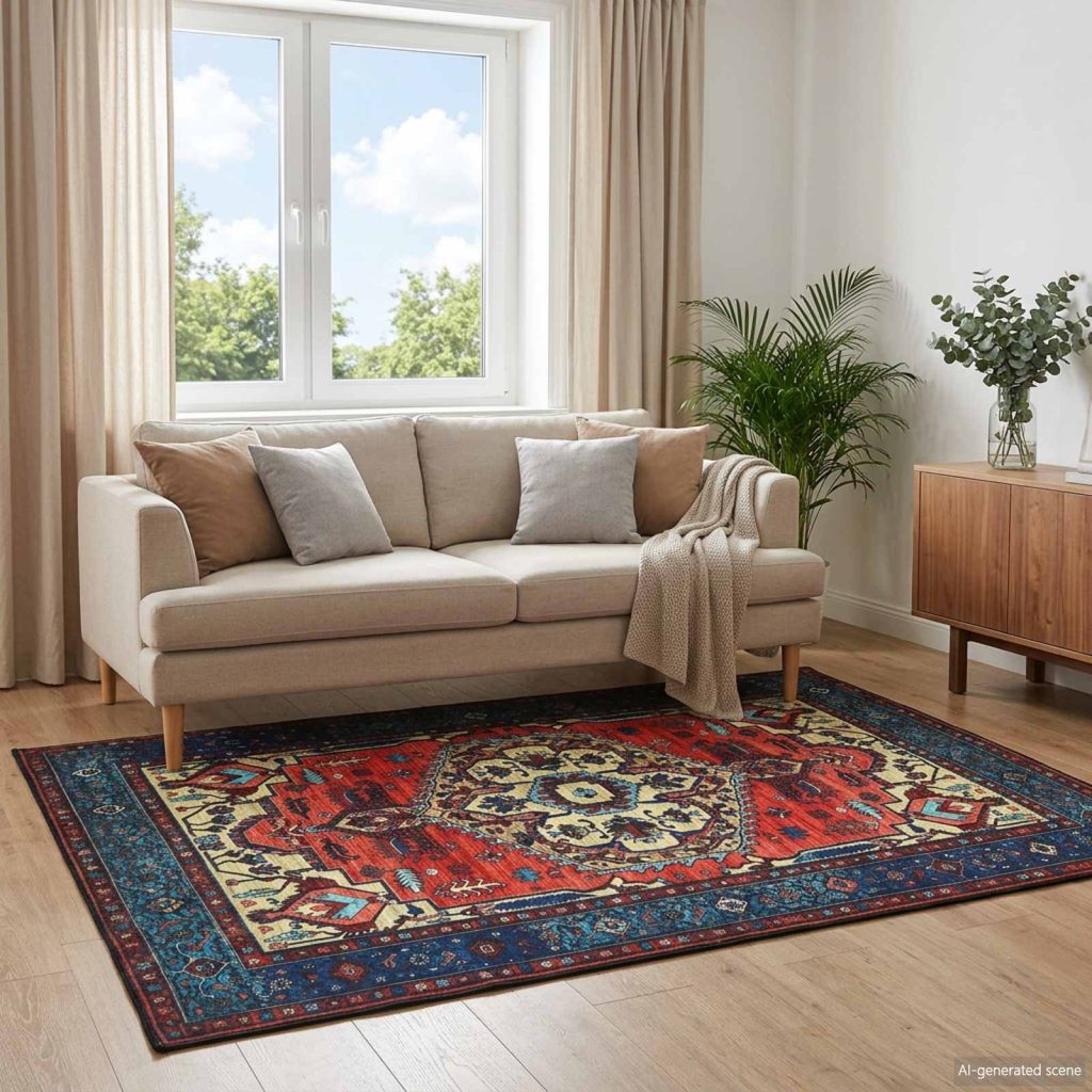 Matto ORIZ Punainen 160 x 160 cm 100% polyesteri