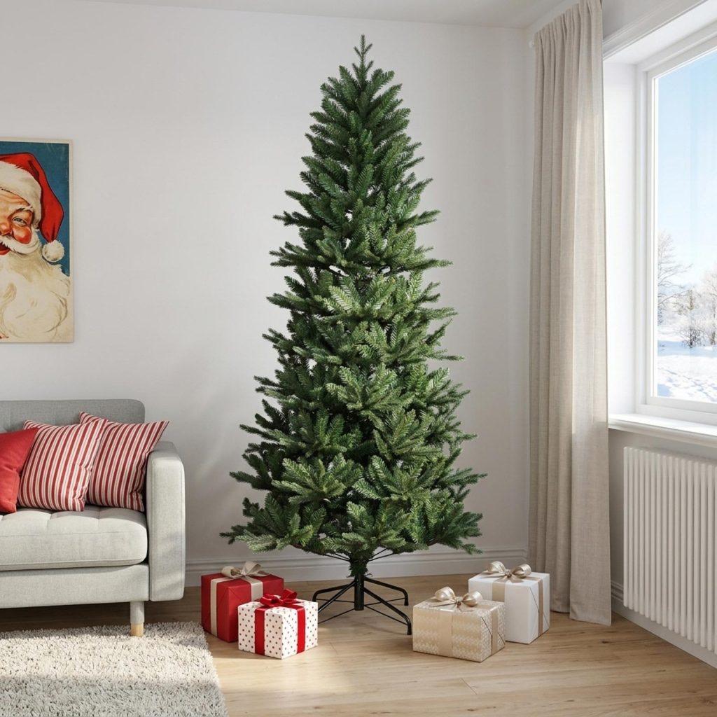 Salkomallinen tekoinen joulukuusi 240 cm PVC ja PE Vihreä