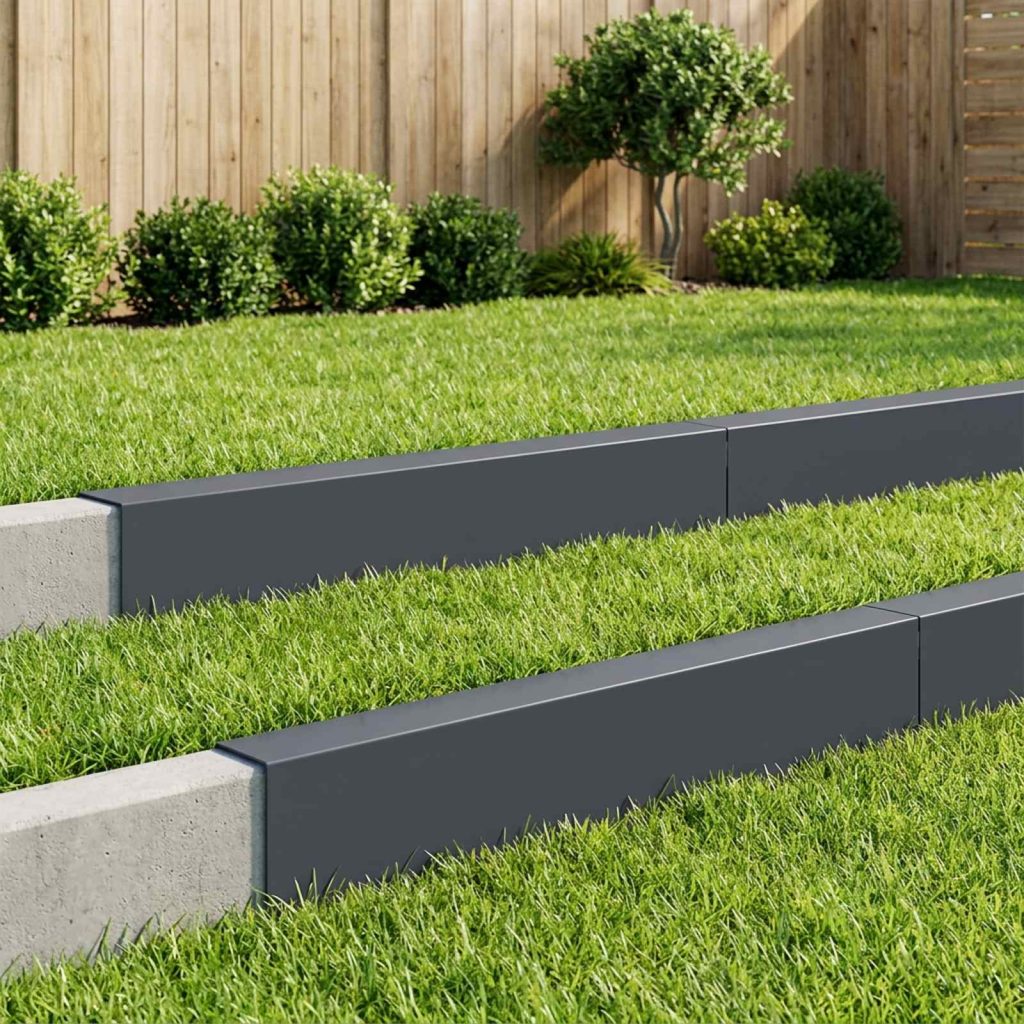 Puutarhan reunusprofiili 10 kpl 100 x 15 x 15 cm Teräs